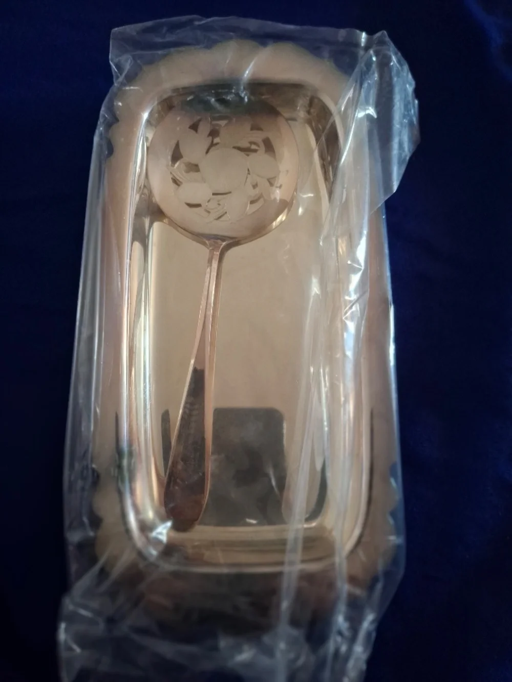 Vintage Silver Plated Cranberry Sauce Serving Set